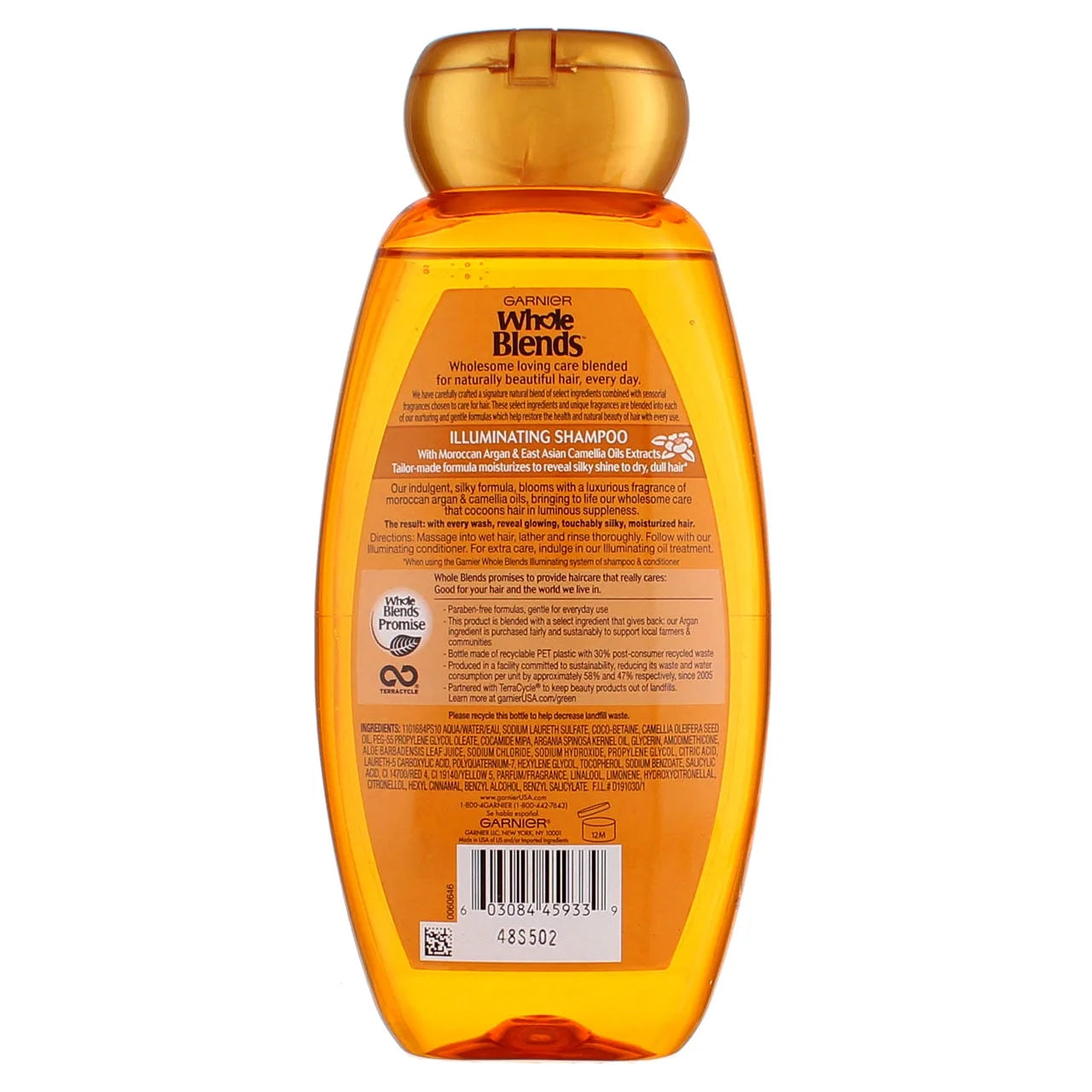 Whole Blends Shampoo with Moroccan Argan & Camellia Oils Extracts, for Dry Hair, 2 Count