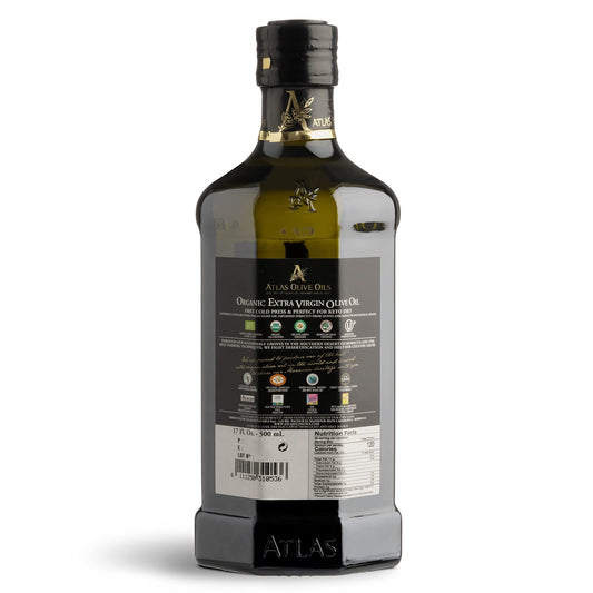 Atlas Organic Cold Pressed Moroccan Extra Virgin Olive Oil, Polyphenol