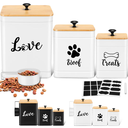 Jingmore Metal Dog Treat Containers, Set of 3