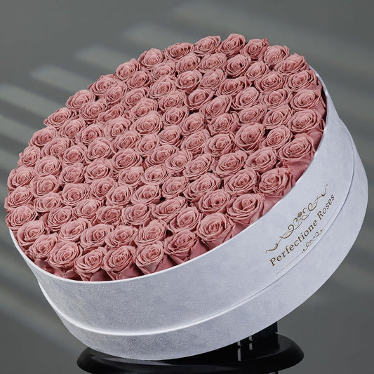 100 Preserved Roses in Velvet Box, Flowers for Delivery