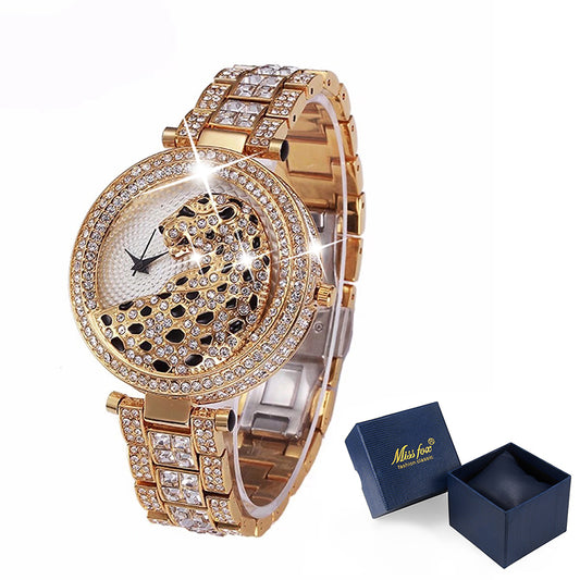 Luxury Diamond-Studded Steel Band Women's Watch