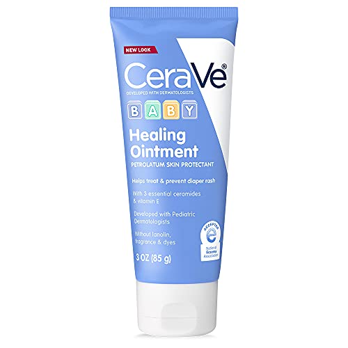 CeraVe Diaper Rash Cream | Baby Healing Ointment for Extra Dry Cracked Skin