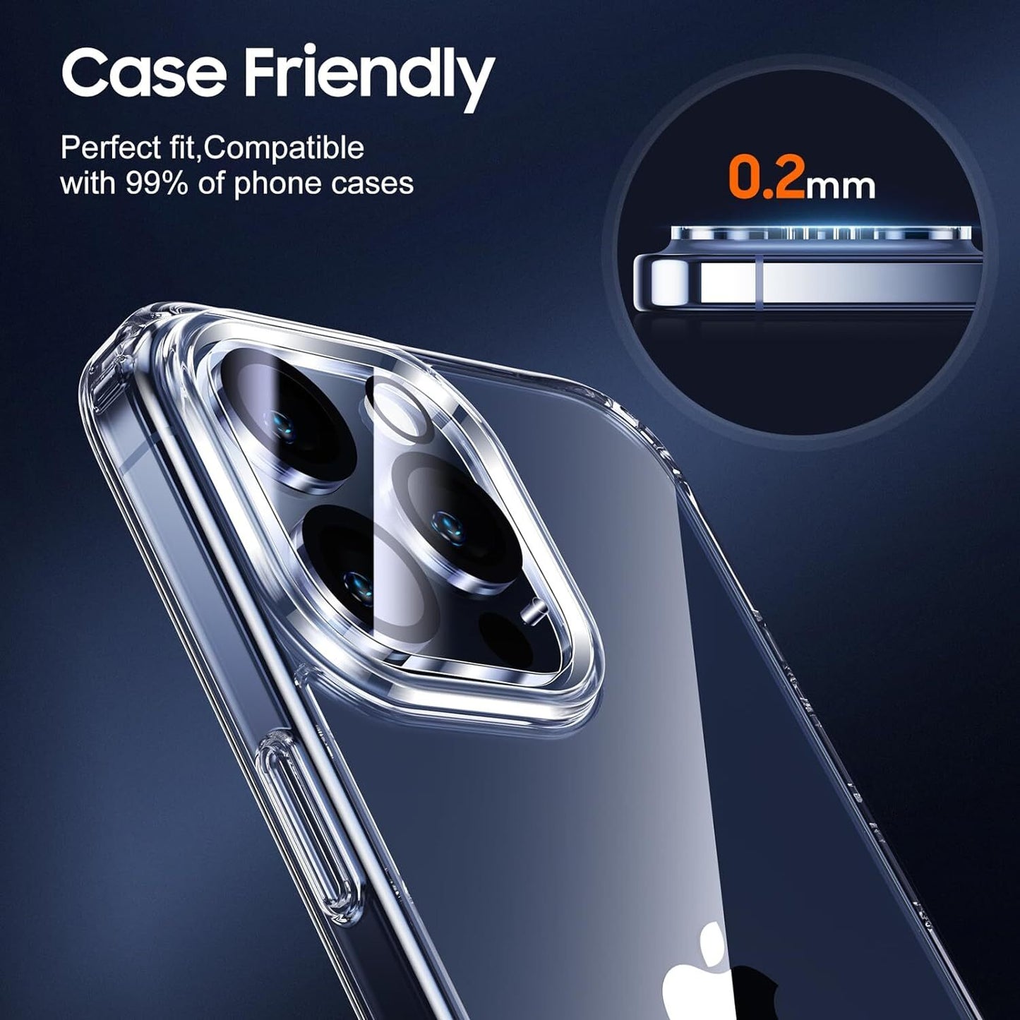 4X for Iphone 17 16 15 14 13 12 11 Pro Max Tempered Glass Camera Lens Protectors