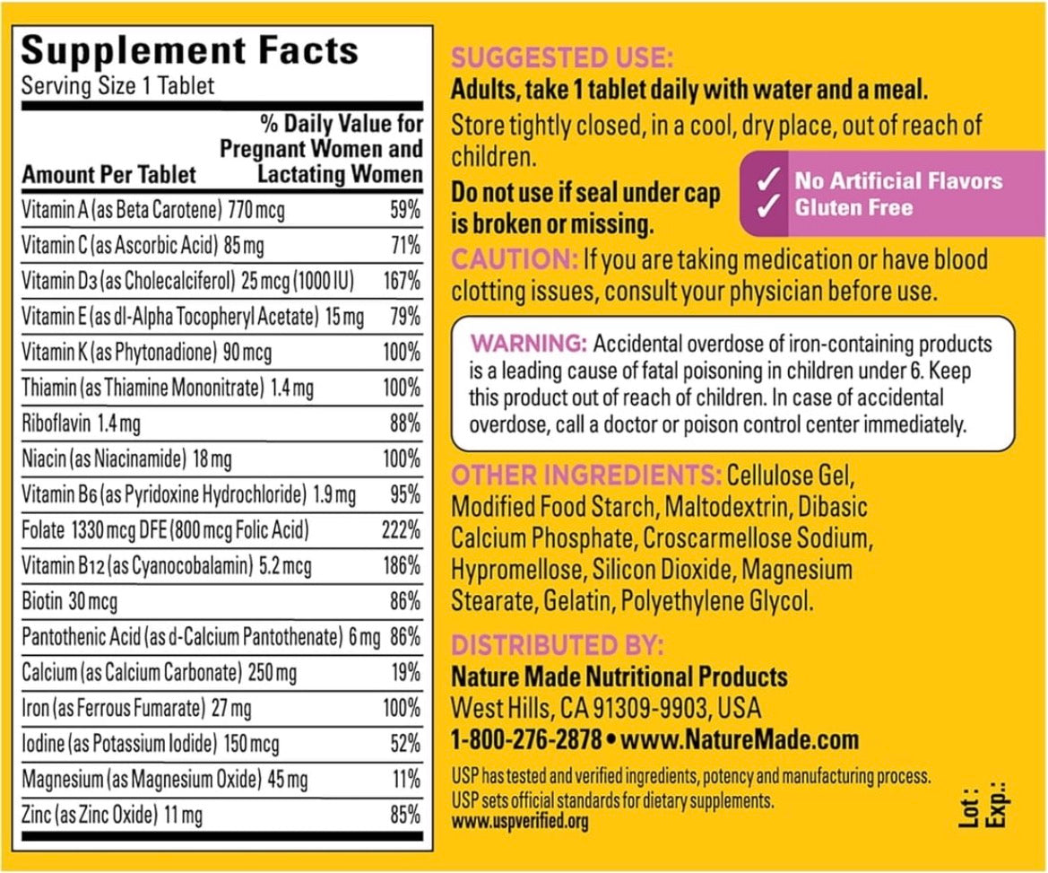 Prenatal Multi Tablets, 90 Count