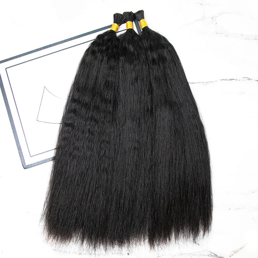 Double Drawn Burmese Wet and Wavy Human Braiding Hair