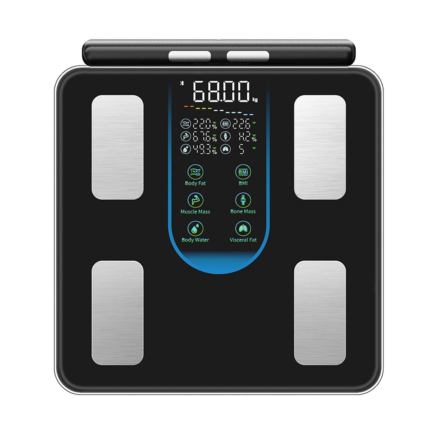 Smart Scale for Body Weight, 8-Electrode Digital Bathroom Scale | Smart Scale with BMI, Muscle Mass, 28 Metrics Full Body Composition Analyzer, Bluetooth Sync,Highly Accurate Weighing Machine