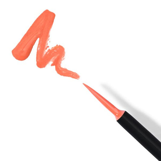 Liquid Eyeliner Waterproof - Neon Coral Fine Tip Eyeliner, Smudge-Proof with Precision Applicator for Bold Eye Looks, Smooth Lines, Vibrant Color, and All-Day Long-Lasting Wear