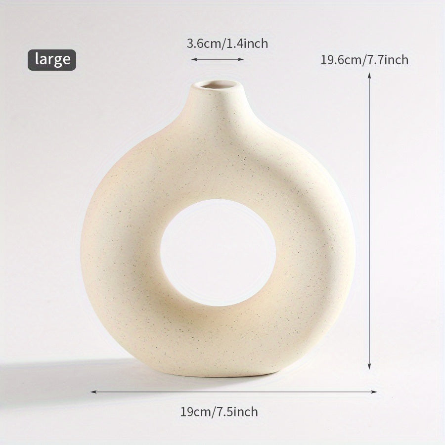 White Ceramic Modern Home Boho Vases - Zayd’s Department Store