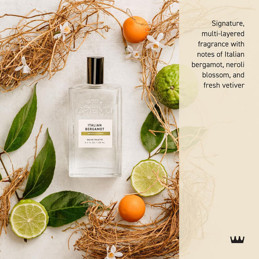 Cologne for Men - Italian Bergamot Mens Cologne Spray, a Combination of Italian Bergamot, Neroli Blossom, and Fresh Vetiver, Multi-Layered Signature Men'S Fragrances, 3.4 Fl Oz