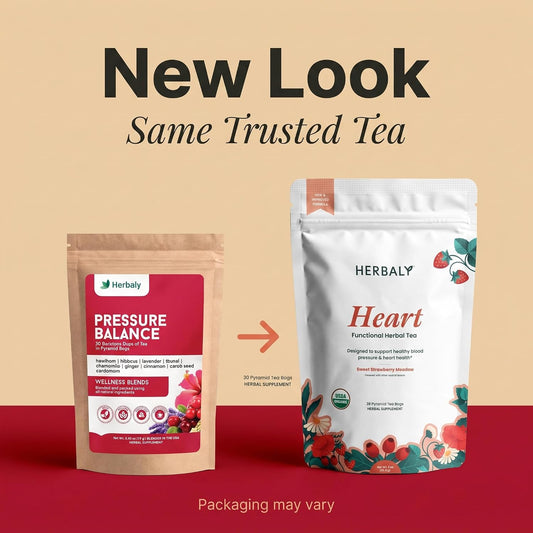Herbaly Heart Organic Herbal Tea - Heart Health & Circulation, 28 Ct