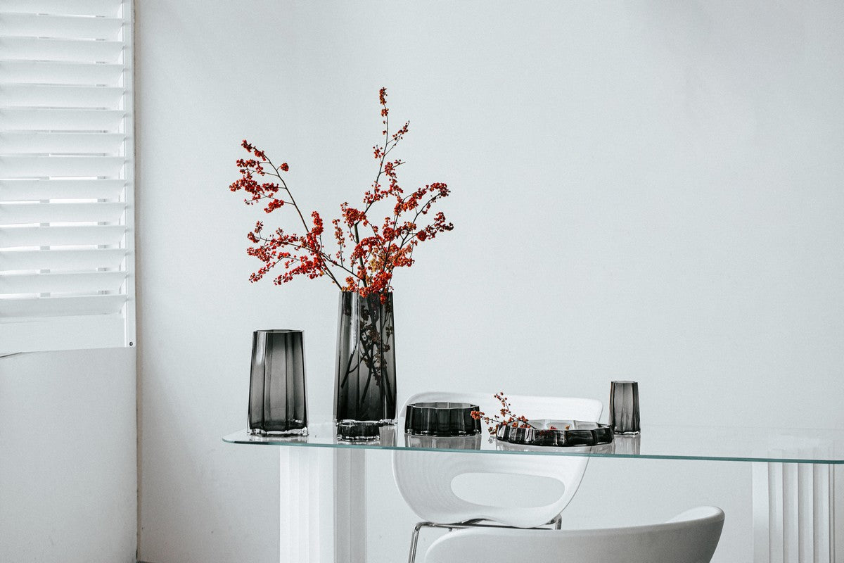 Small Luxury vase, modern classic, stylish design, LENOX 15 Gray - Zayd’s Department Store