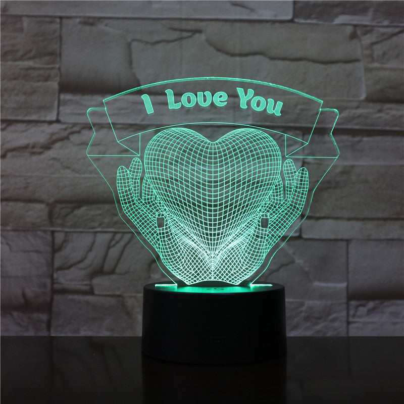 Valentines Day Gift Hands Holding Love 3D Night Light - Zayd’s Department Store