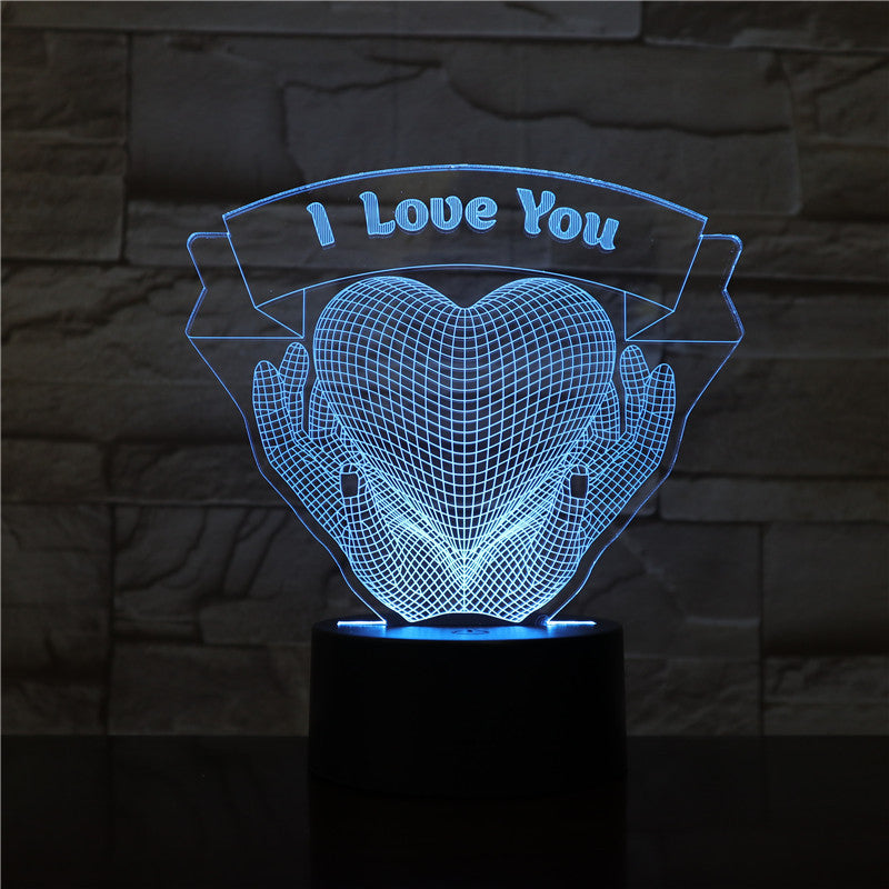 Valentines Day Gift Hands Holding Love 3D Night Light - Zayd’s Department Store