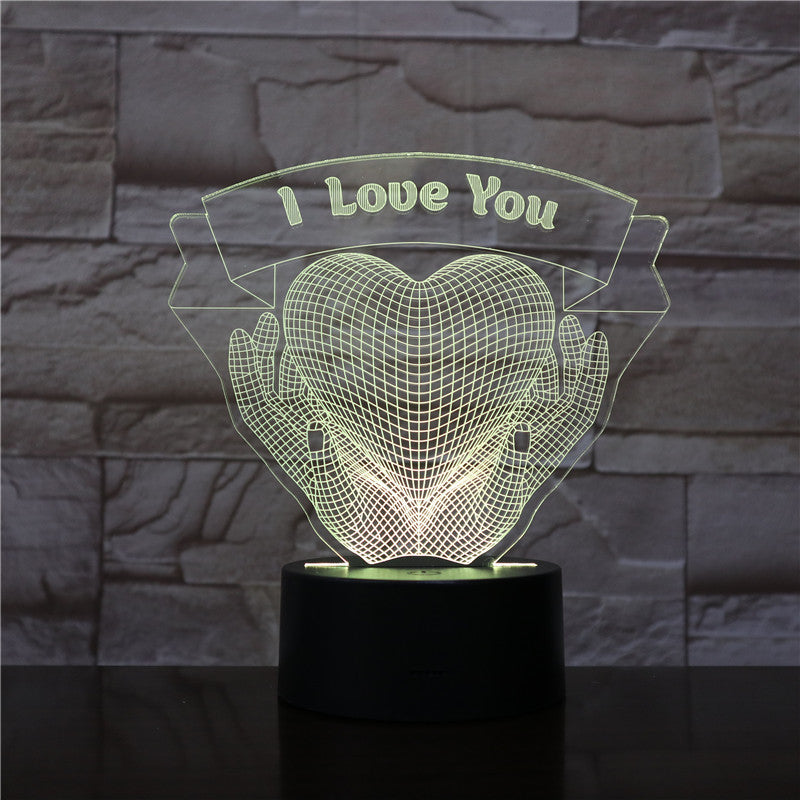Valentines Day Gift Hands Holding Love 3D Night Light - Zayd’s Department Store