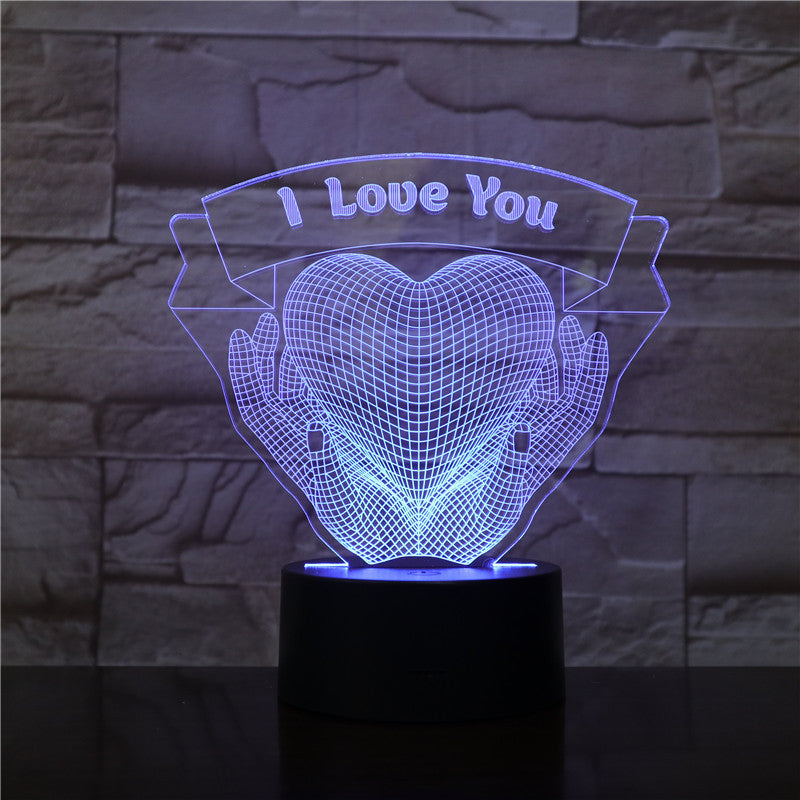 Valentines Day Gift Hands Holding Love 3D Night Light - Zayd’s Department Store