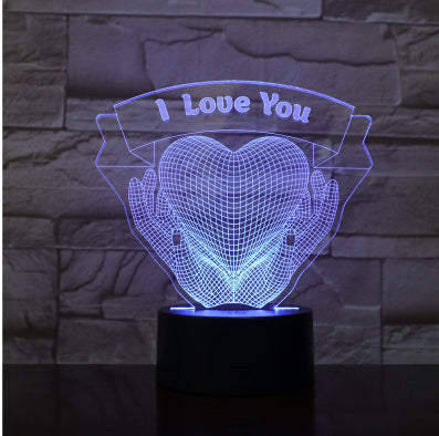 Valentines Day Gift Hands Holding Love 3D Night Light - Zayd’s Department Store