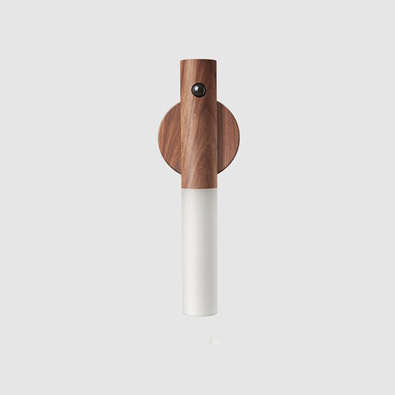 Auto LED USB Magnetic Wood Wireless Night Light Corridors Porch Lights PIR Motion Sensor Wall Light Cabinet Lamp - Zayd’s Department Store