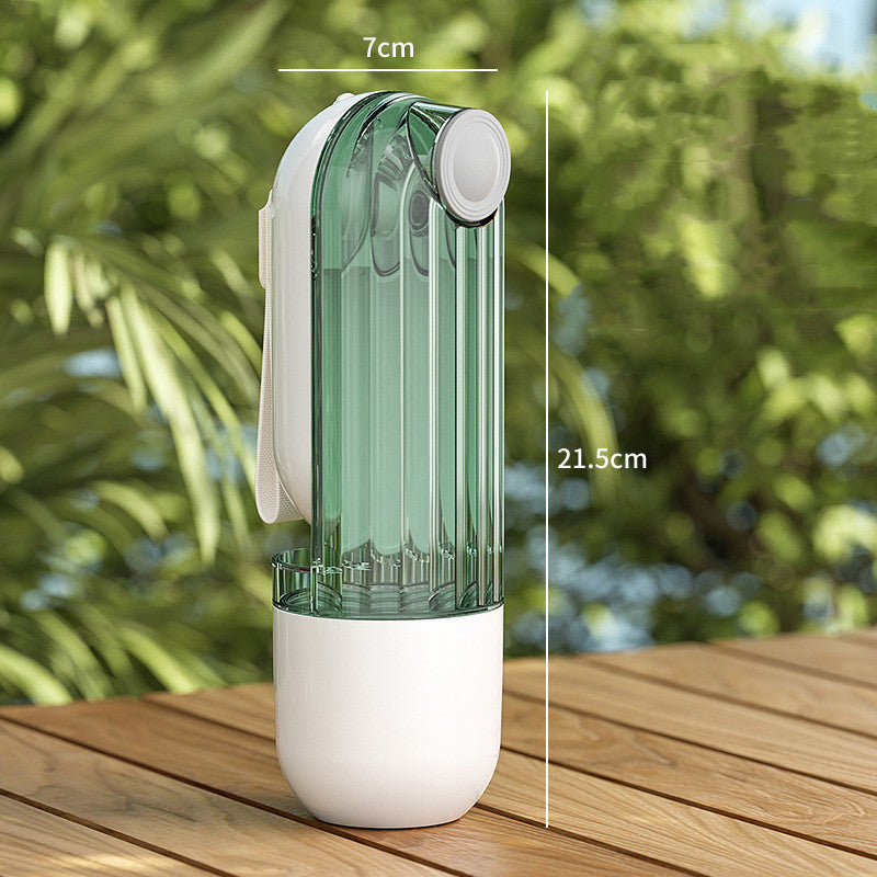 2 In 1 Pet Water Cup Segment Design Green Dog Walking Portable Drinking Cup Dog Feeding Supplies Pet Supplies Dog Walking Water Feeder Pets Products - Zayd’s Department Store
