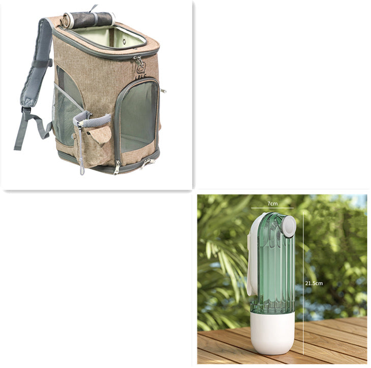 2 In 1 Pet Water Cup Segment Design Green Dog Walking Portable Drinking Cup Dog Feeding Supplies Pet Supplies Dog Walking Water Feeder Pets Products - Zayd’s Department Store