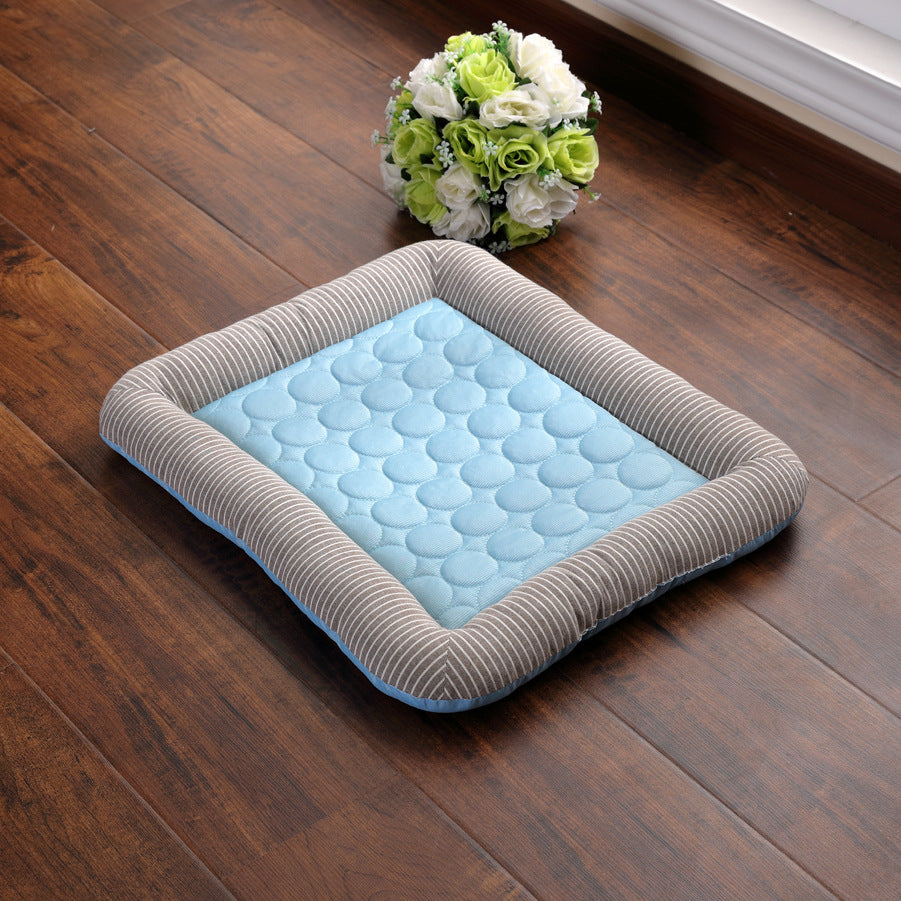 Pet Cooling Pad Bed For Dogs Cats Puppy Kitten Cool Mat Pet Blanket Ice Silk Material Soft For Summer Sleeping Blue Breathable - Zayd’s Department Store