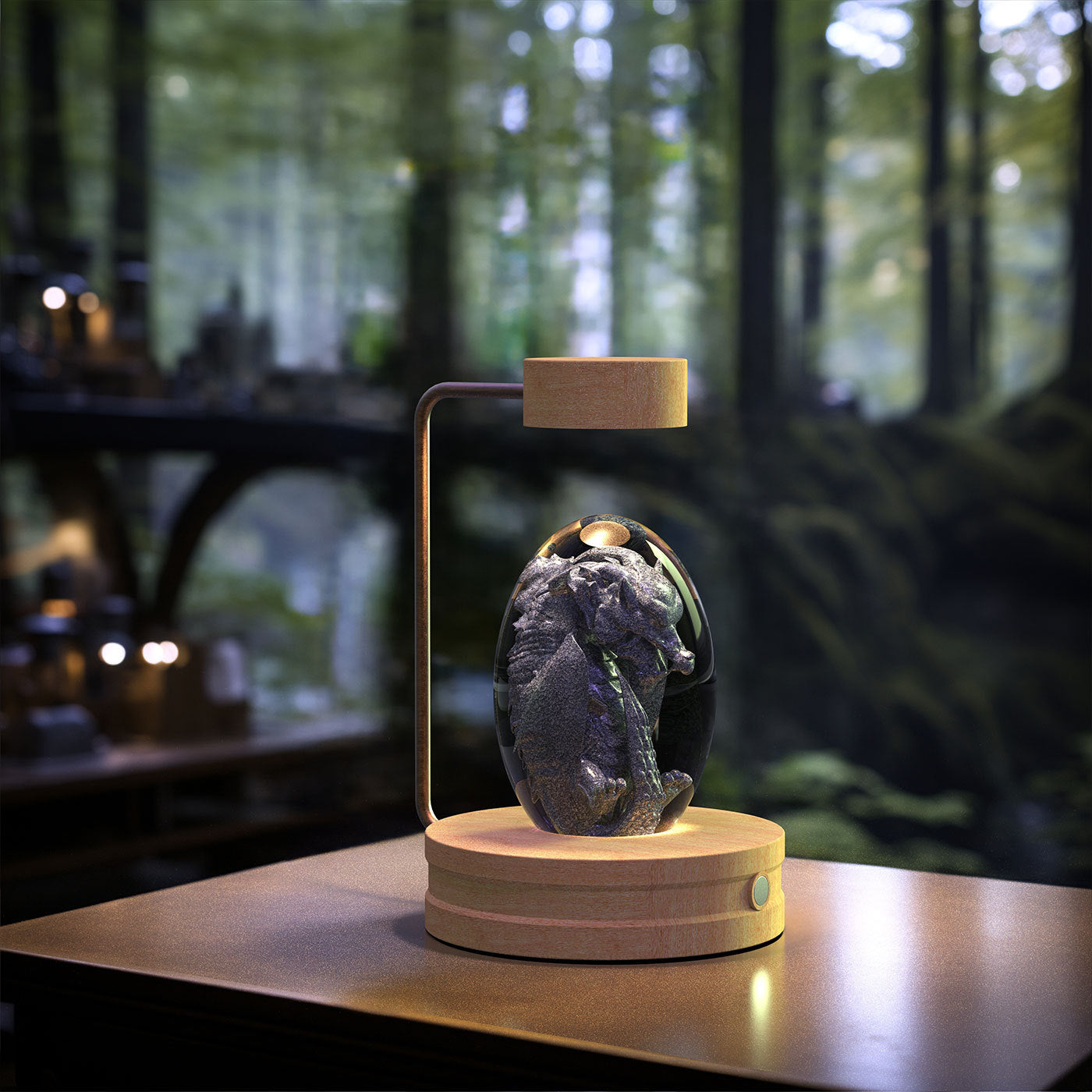 Crystal Ball Cosmic Dinosaur Indoor Night Light USB Power Warm Bedside Light Birthday Gift Night Lamp - Zayd’s Department Store