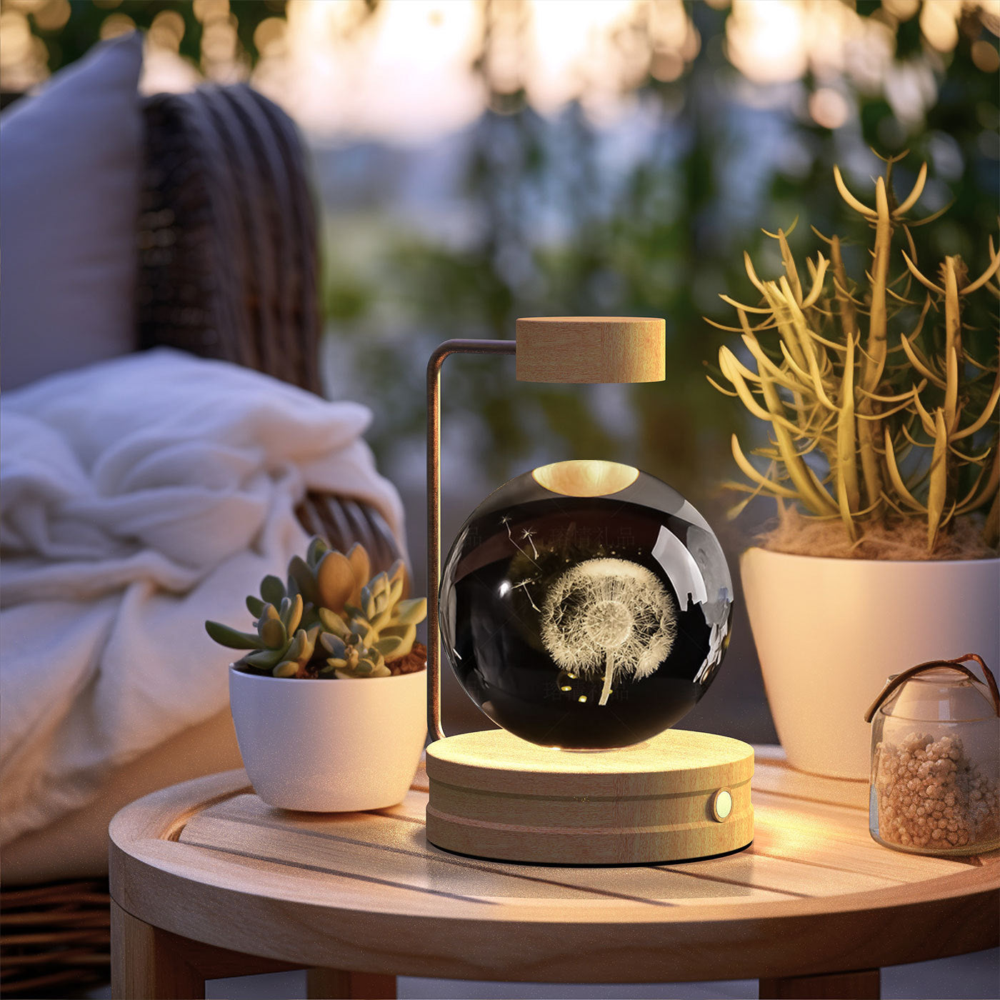 Crystal Ball Cosmic Dinosaur Indoor Night Light USB Power Warm Bedside Light Birthday Gift Night Lamp - Zayd’s Department Store