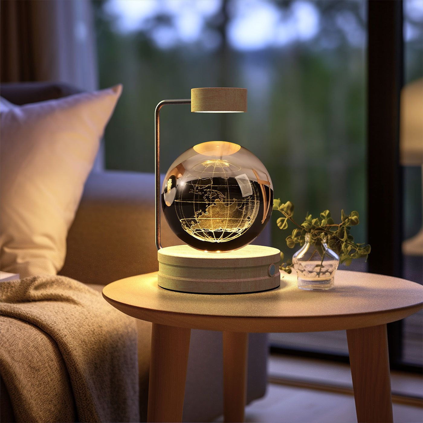 Crystal Ball Cosmic Dinosaur Indoor Night Light USB Power Warm Bedside Light Birthday Gift Night Lamp - Zayd’s Department Store