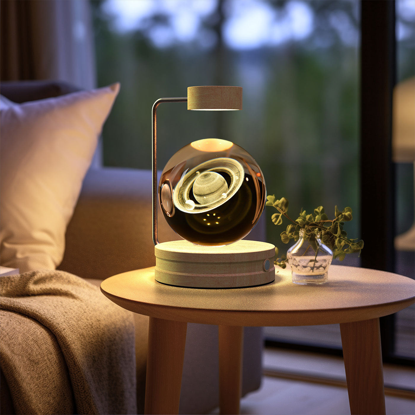 Crystal Ball Cosmic Dinosaur Indoor Night Light USB Power Warm Bedside Light Birthday Gift Night Lamp - Zayd’s Department Store