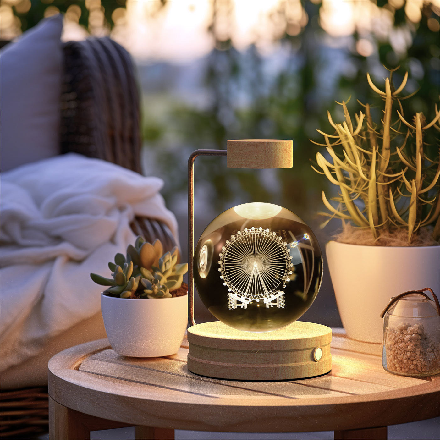 Crystal Ball Cosmic Dinosaur Indoor Night Light USB Power Warm Bedside Light Birthday Gift Night Lamp - Zayd’s Department Store