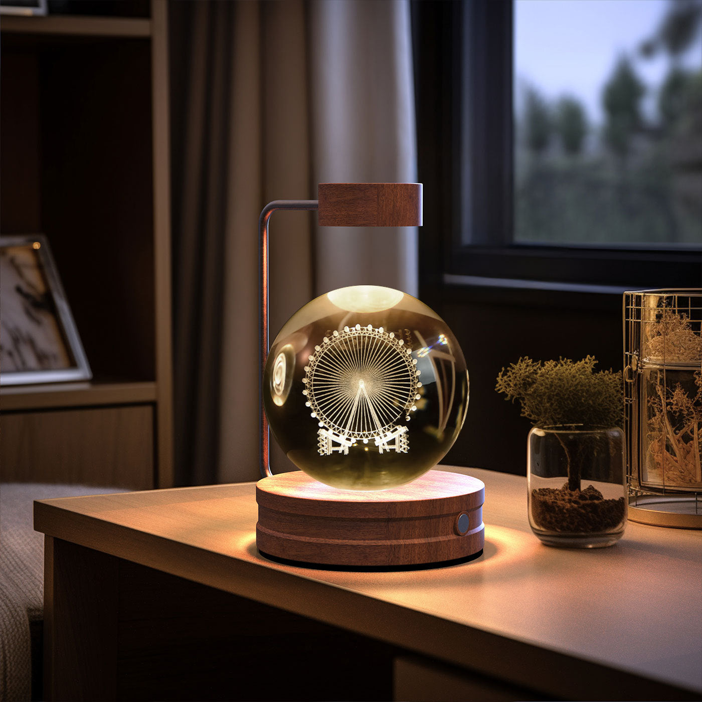 Crystal Ball Cosmic Dinosaur Indoor Night Light USB Power Warm Bedside Light Birthday Gift Night Lamp - Zayd’s Department Store