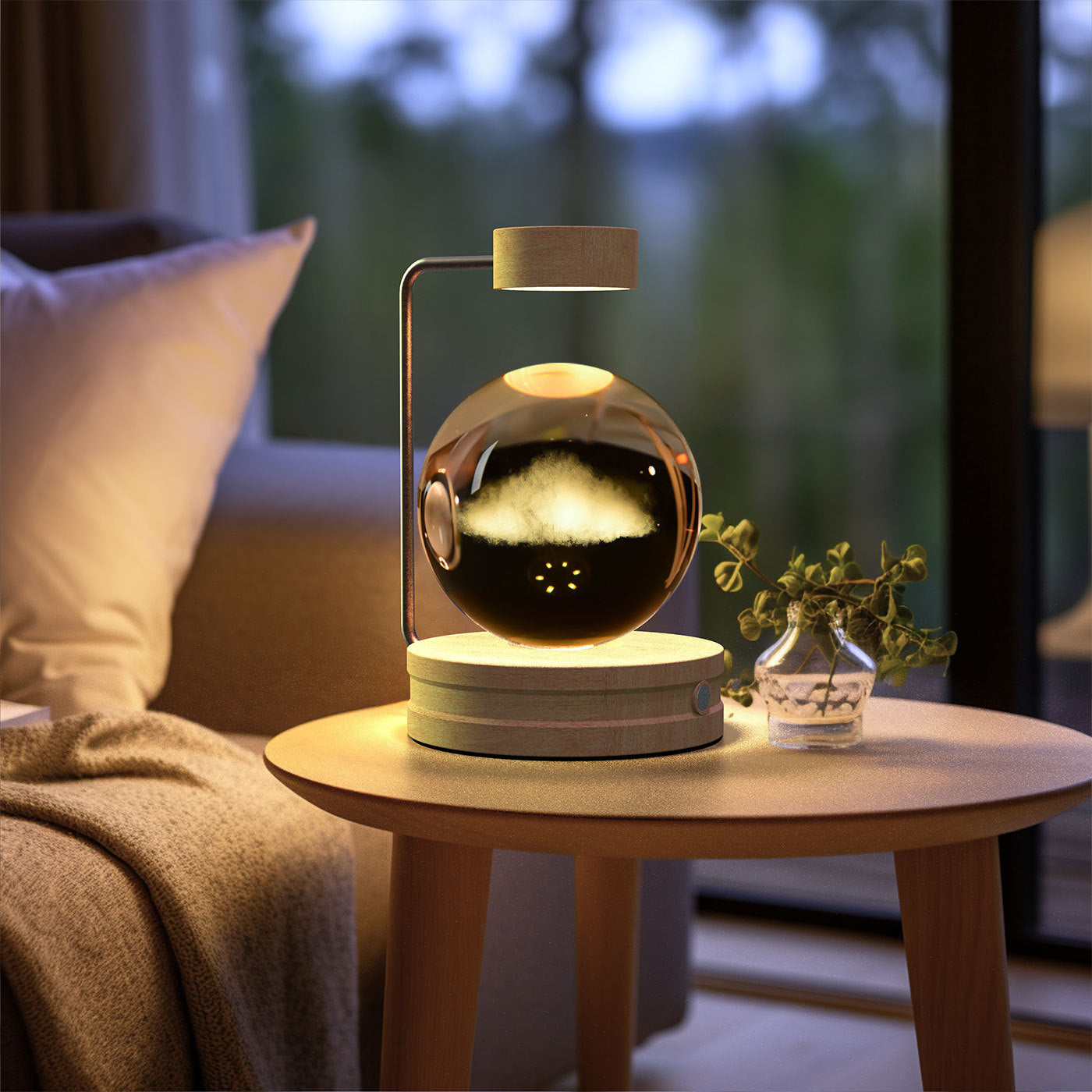 Crystal Ball Cosmic Dinosaur Indoor Night Light USB Power Warm Bedside Light Birthday Gift Night Lamp - Zayd’s Department Store
