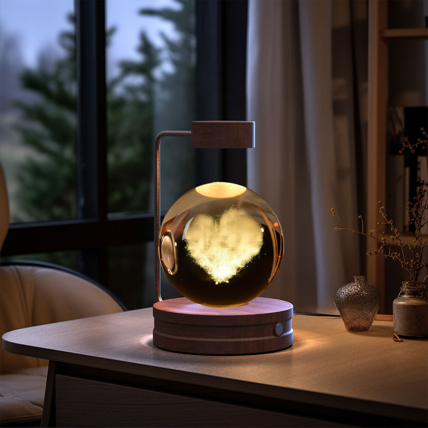 Crystal Ball Cosmic Dinosaur Indoor Night Light USB Power Warm Bedside Light Birthday Gift Night Lamp - Zayd’s Department Store