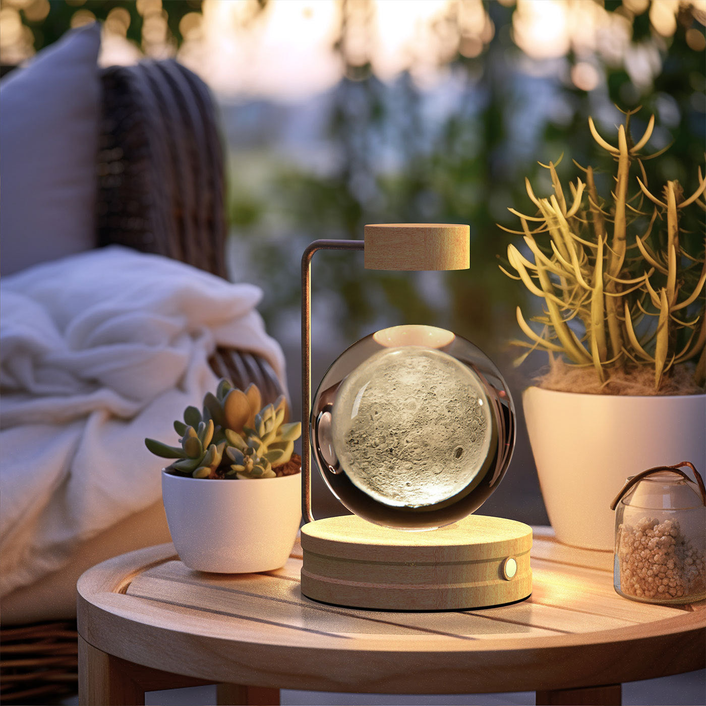 Crystal Ball Cosmic Dinosaur Indoor Night Light USB Power Warm Bedside Light Birthday Gift Night Lamp - Zayd’s Department Store