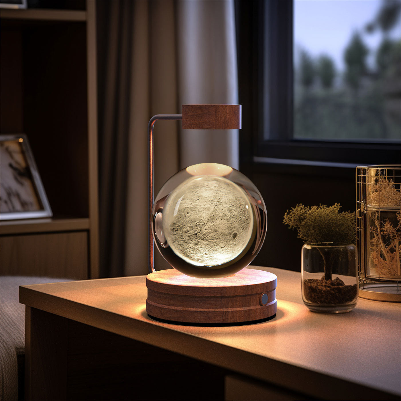 Crystal Ball Cosmic Dinosaur Indoor Night Light USB Power Warm Bedside Light Birthday Gift Night Lamp - Zayd’s Department Store