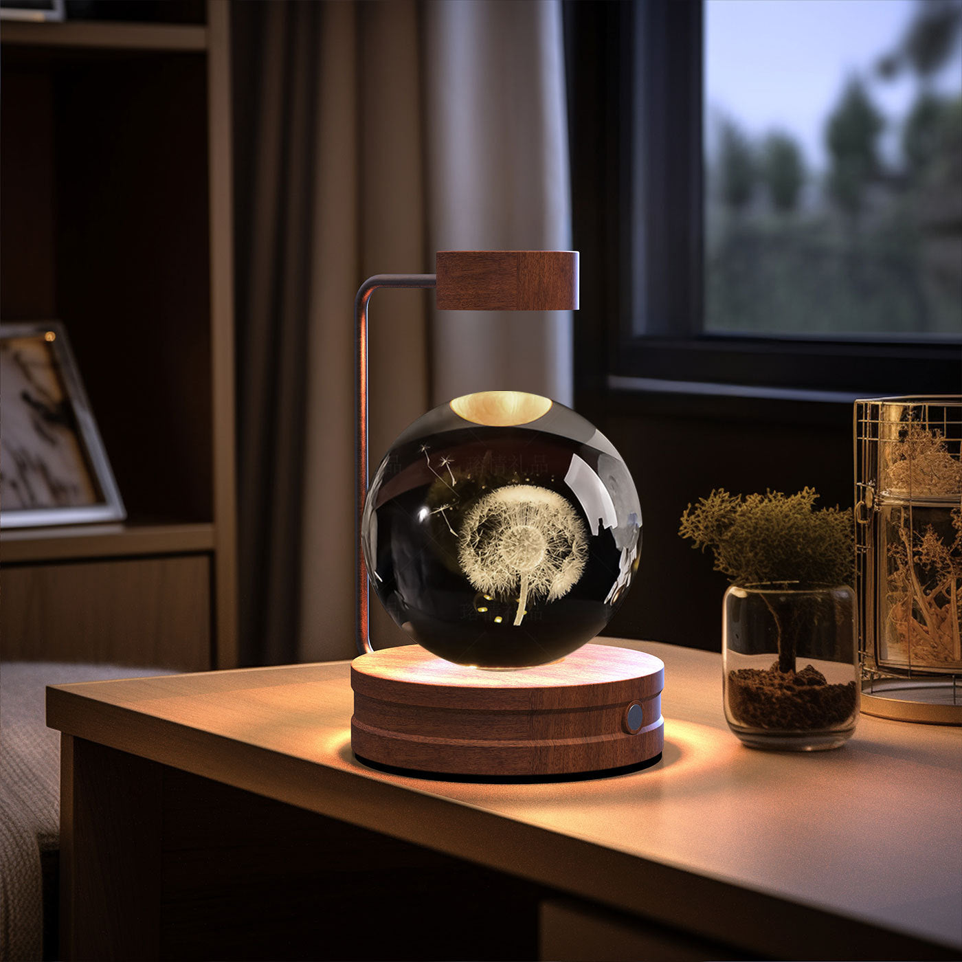Crystal Ball Cosmic Dinosaur Indoor Night Light USB Power Warm Bedside Light Birthday Gift Night Lamp - Zayd’s Department Store