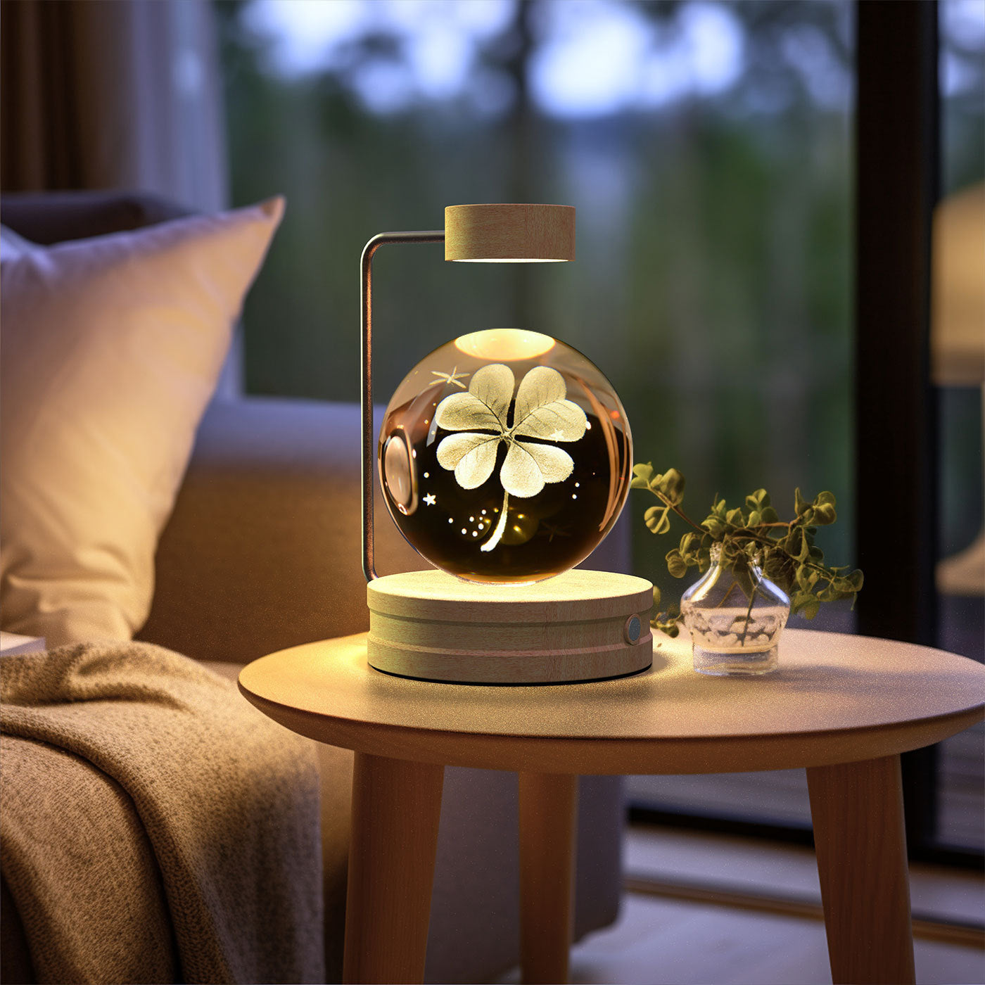 Crystal Ball Cosmic Dinosaur Indoor Night Light USB Power Warm Bedside Light Birthday Gift Night Lamp - Zayd’s Department Store