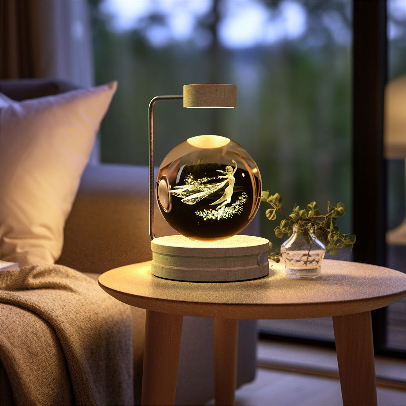 Crystal Ball Cosmic Dinosaur Indoor Night Light USB Power Warm Bedside Light Birthday Gift Night Lamp - Zayd’s Department Store