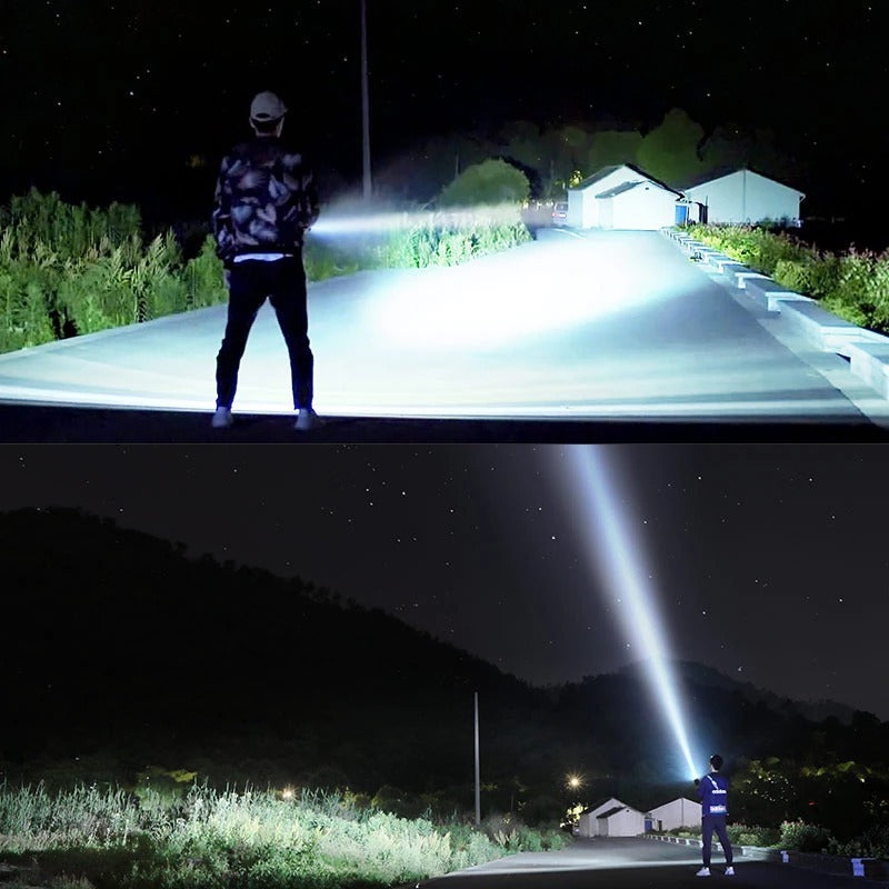 Strong Flashlight Focusing Led Light Rechargeable Super Bright LED Outdoor Xenon Lamp - Zayd’s Department Store