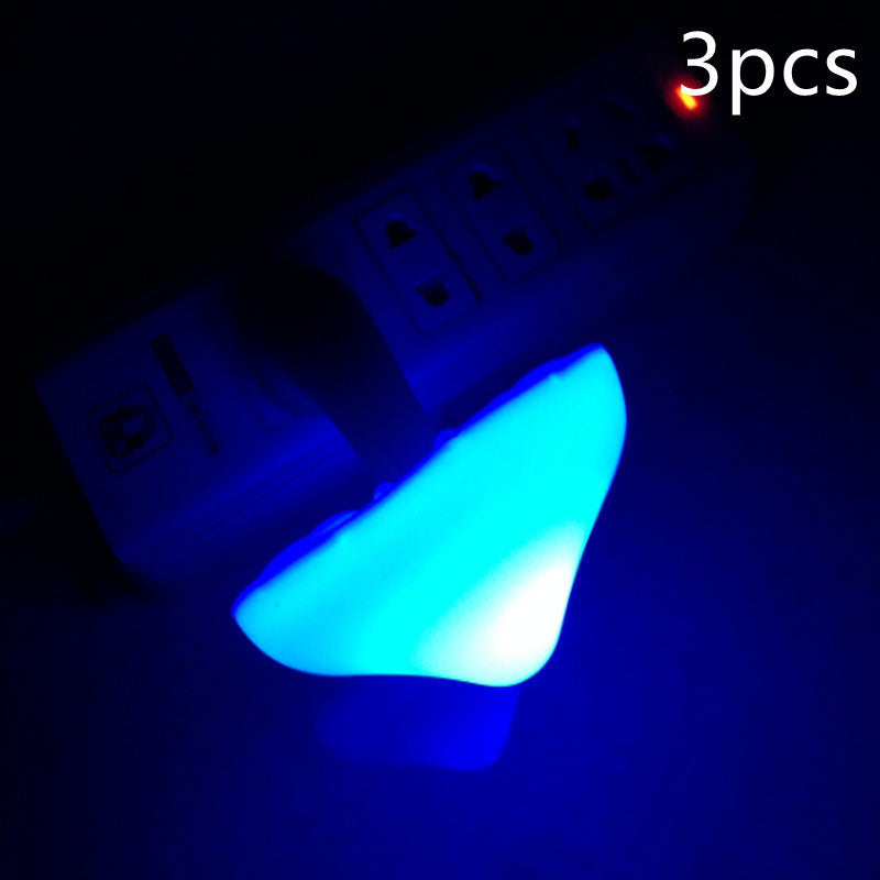 LED Night Light Mushroom Wall Socket Lamp EU US Plug Warm White Light-control Sensor Bedroom Light Home Decoration - Zayd’s Department Store