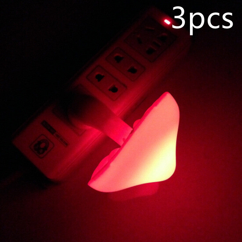 LED Night Light Mushroom Wall Socket Lamp EU US Plug Warm White Light-control Sensor Bedroom Light Home Decoration - Zayd’s Department Store