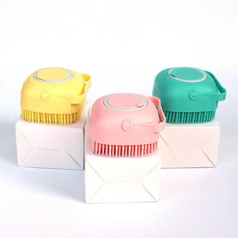 Silicone Dog Bath Massage Gloves Brush Pet Cat Bathroom Cleaning Tool Comb Brush For Dog Can Pour Shampoo Dog Grooming Supplies - Zayd’s Department Store