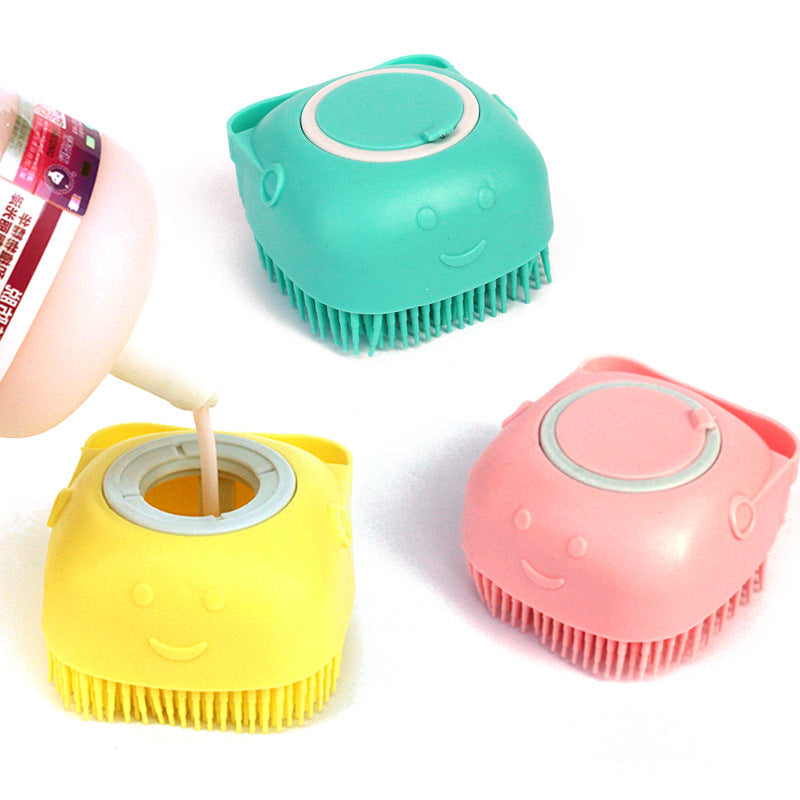 Silicone Dog Bath Massage Gloves Brush Pet Cat Bathroom Cleaning Tool Comb Brush For Dog Can Pour Shampoo Dog Grooming Supplies - Zayd’s Department Store