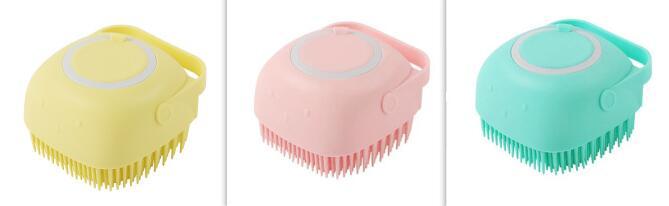 Silicone Dog Bath Massage Gloves Brush Pet Cat Bathroom Cleaning Tool Comb Brush For Dog Can Pour Shampoo Dog Grooming Supplies - Zayd’s Department Store