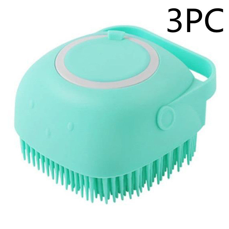 Silicone Dog Bath Massage Gloves Brush Pet Cat Bathroom Cleaning Tool Comb Brush For Dog Can Pour Shampoo Dog Grooming Supplies - Zayd’s Department Store