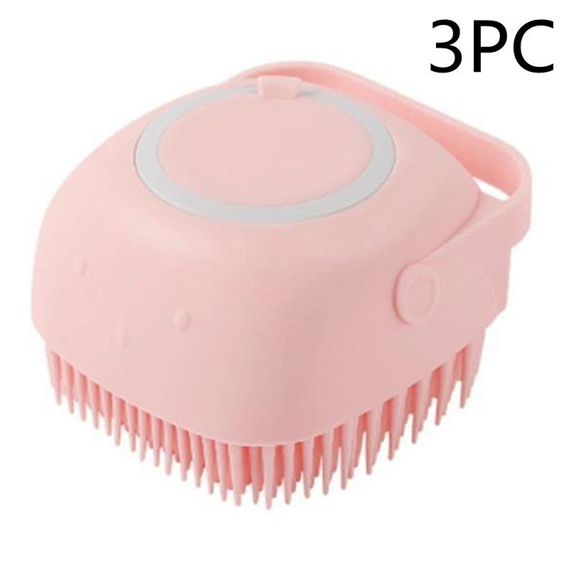 Silicone Dog Bath Massage Gloves Brush Pet Cat Bathroom Cleaning Tool Comb Brush For Dog Can Pour Shampoo Dog Grooming Supplies - Zayd’s Department Store