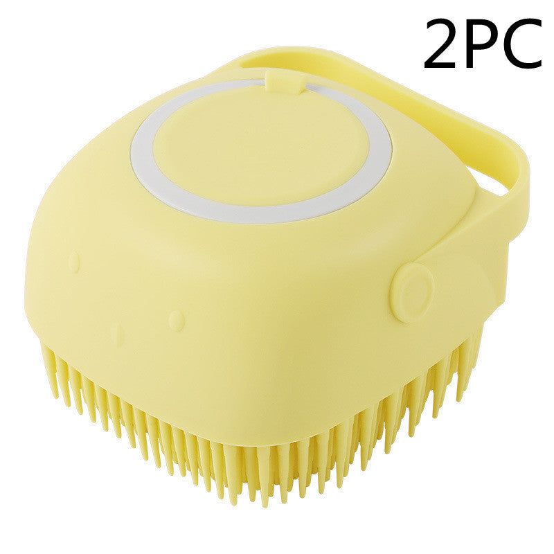 Silicone Dog Bath Massage Gloves Brush Pet Cat Bathroom Cleaning Tool Comb Brush For Dog Can Pour Shampoo Dog Grooming Supplies - Zayd’s Department Store