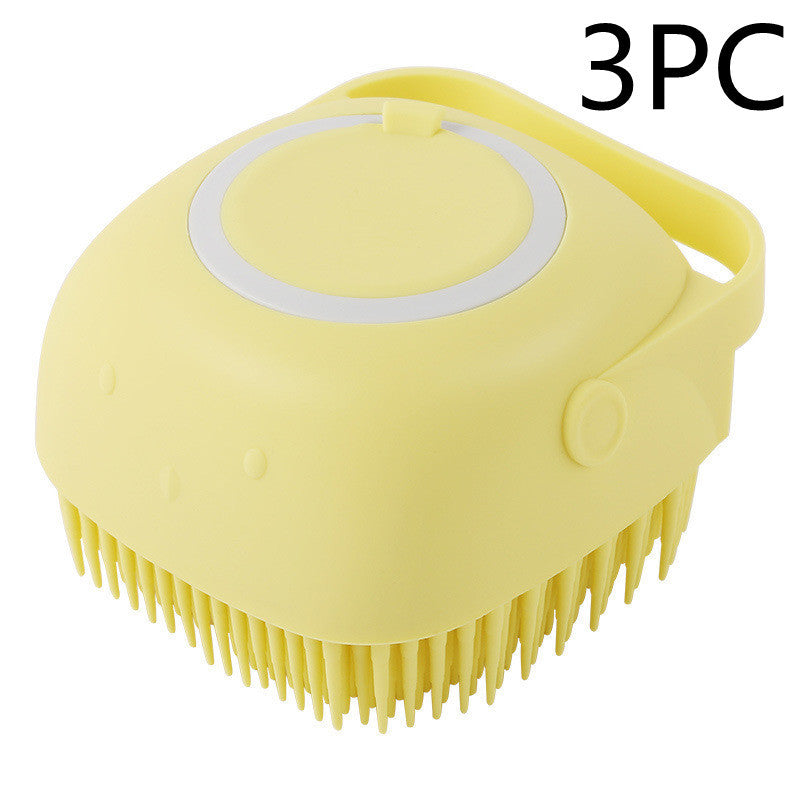 Silicone Dog Bath Massage Gloves Brush Pet Cat Bathroom Cleaning Tool Comb Brush For Dog Can Pour Shampoo Dog Grooming Supplies - Zayd’s Department Store