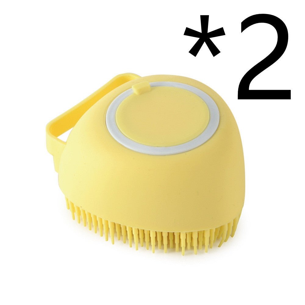 Silicone Dog Bath Massage Gloves Brush Pet Cat Bathroom Cleaning Tool Comb Brush For Dog Can Pour Shampoo Dog Grooming Supplies - Zayd’s Department Store
