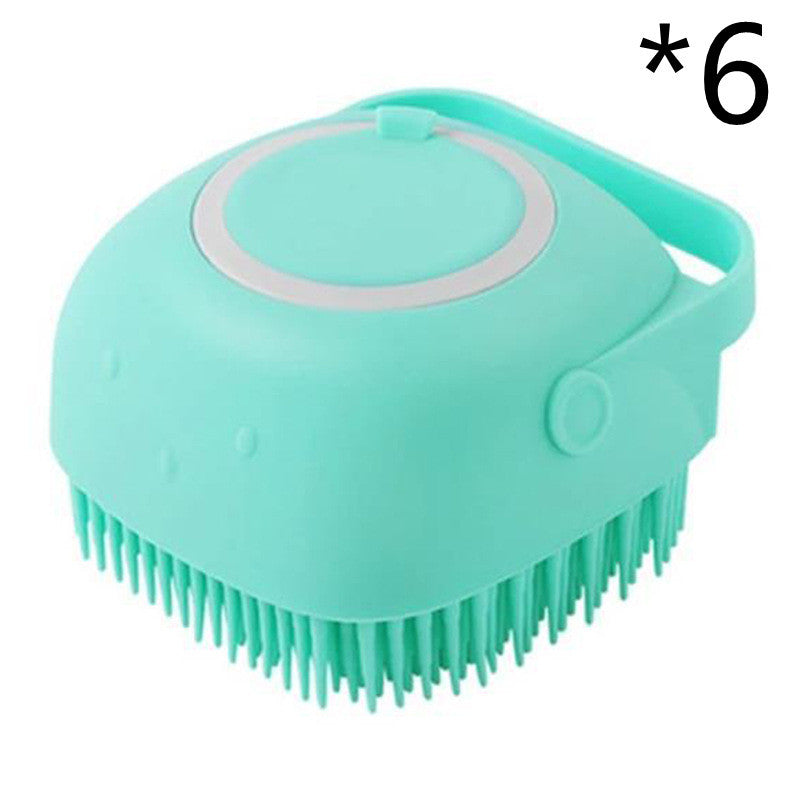 Silicone Dog Bath Massage Gloves Brush Pet Cat Bathroom Cleaning Tool Comb Brush For Dog Can Pour Shampoo Dog Grooming Supplies - Zayd’s Department Store