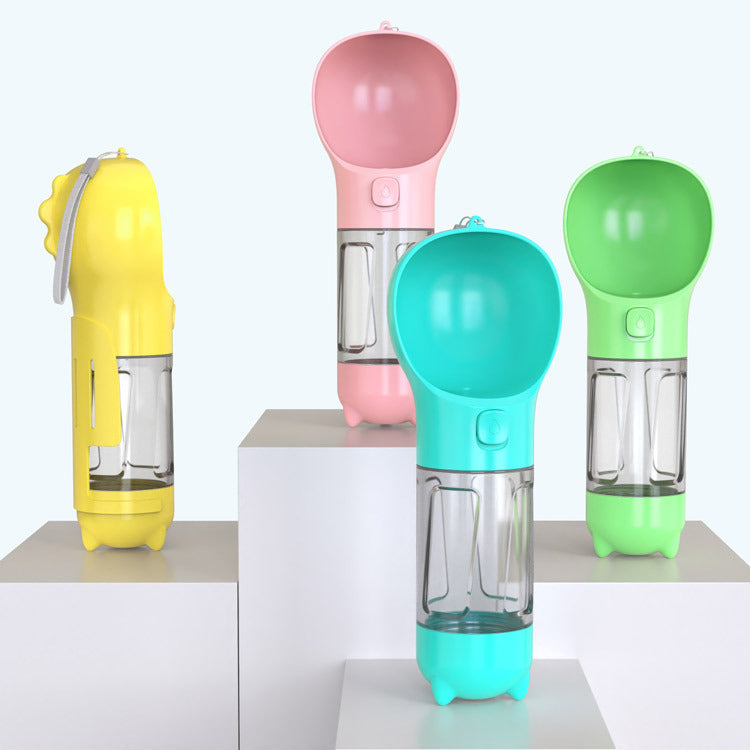 Pet Water Bottle Feeder Bowl Garbage Bag Storage Portable Pet Outdoor Travel 3 In 1 Dog Water Bottle - Zayd’s Department Store